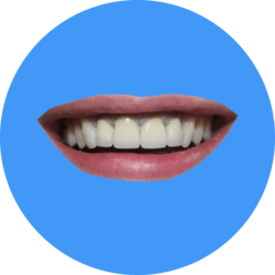 Blaues Zahnfleisch